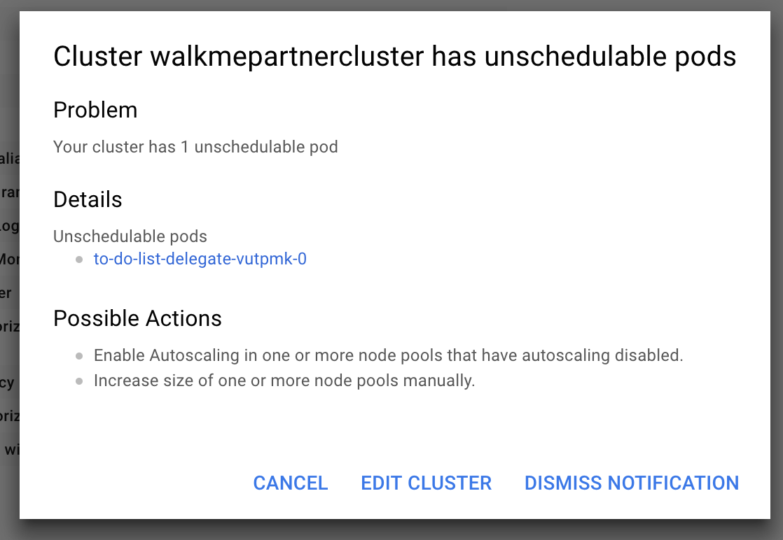 GCP Cluster Issue